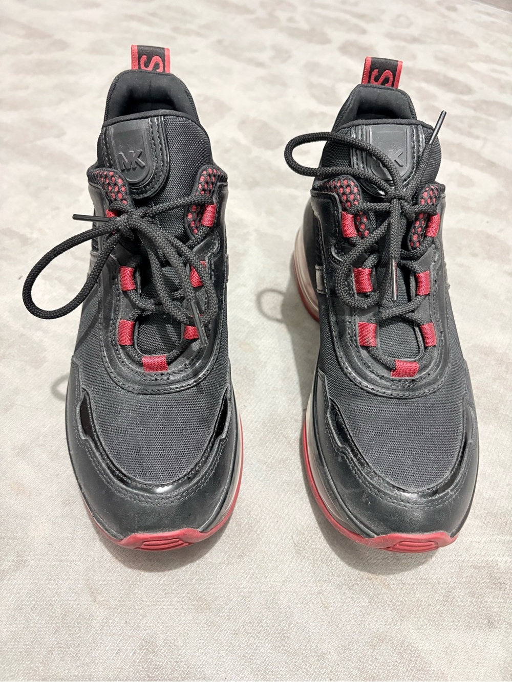 Michael Kors  Black & Red Athletic Sneakers